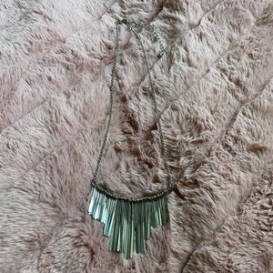 silver fringe necklace